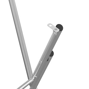 vidaXL Bar Table Frame Foldable Silver 45x53x108 cm Galvanized Steel