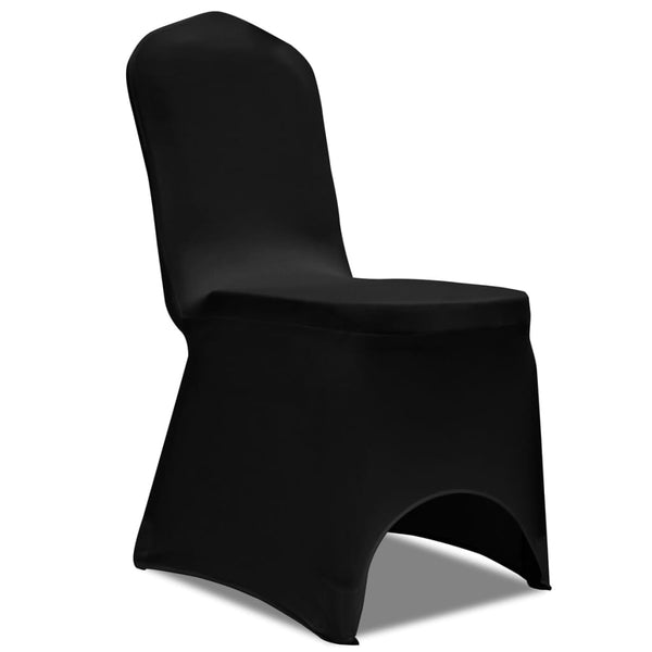 vidaXL Stretch Chair Covers Black 24 pcs.