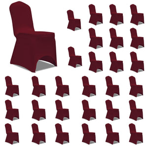 vidaXL Stretch Chair Covers Burgundy 30 pcs.