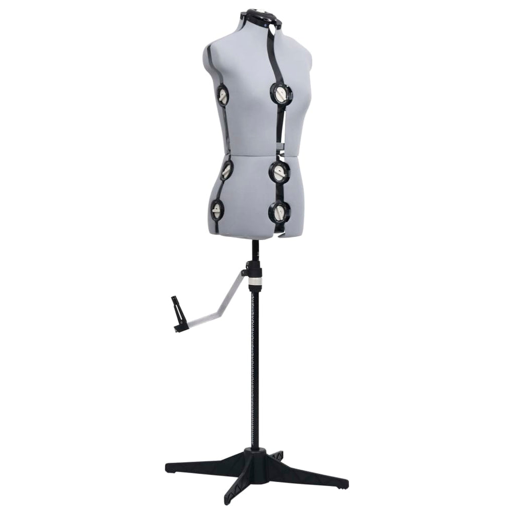 vidaXL Dressmaker's Dummy Adjustable Female Grey Size S (33-40)