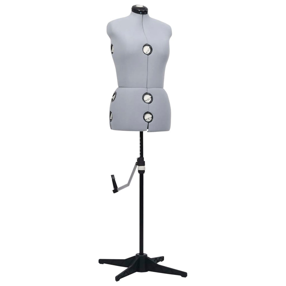 vidaXL Adjustable Female Dress Form Grey M Size 40-46