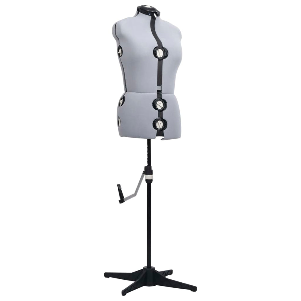 vidaXL Adjustable Female Dress Form Grey M Size 40-46