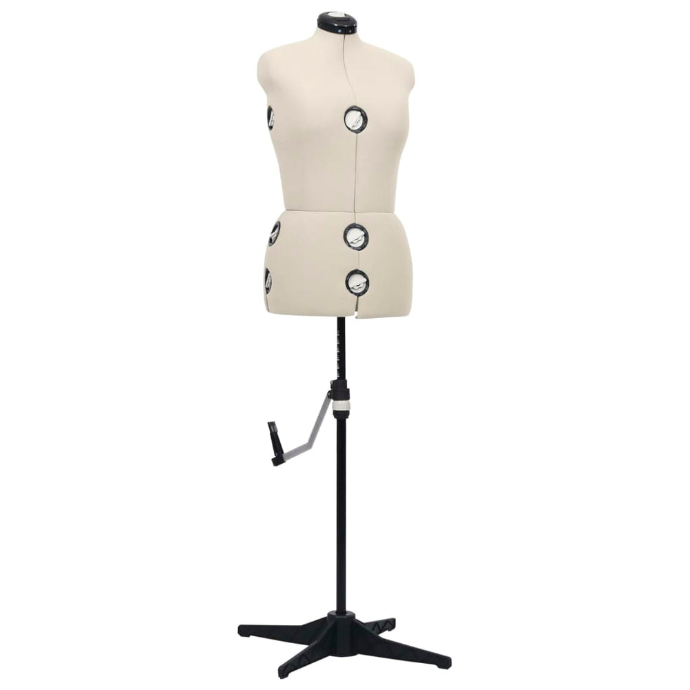 vidaXL Mannequin Adjustable Female Cream Size M 40-46