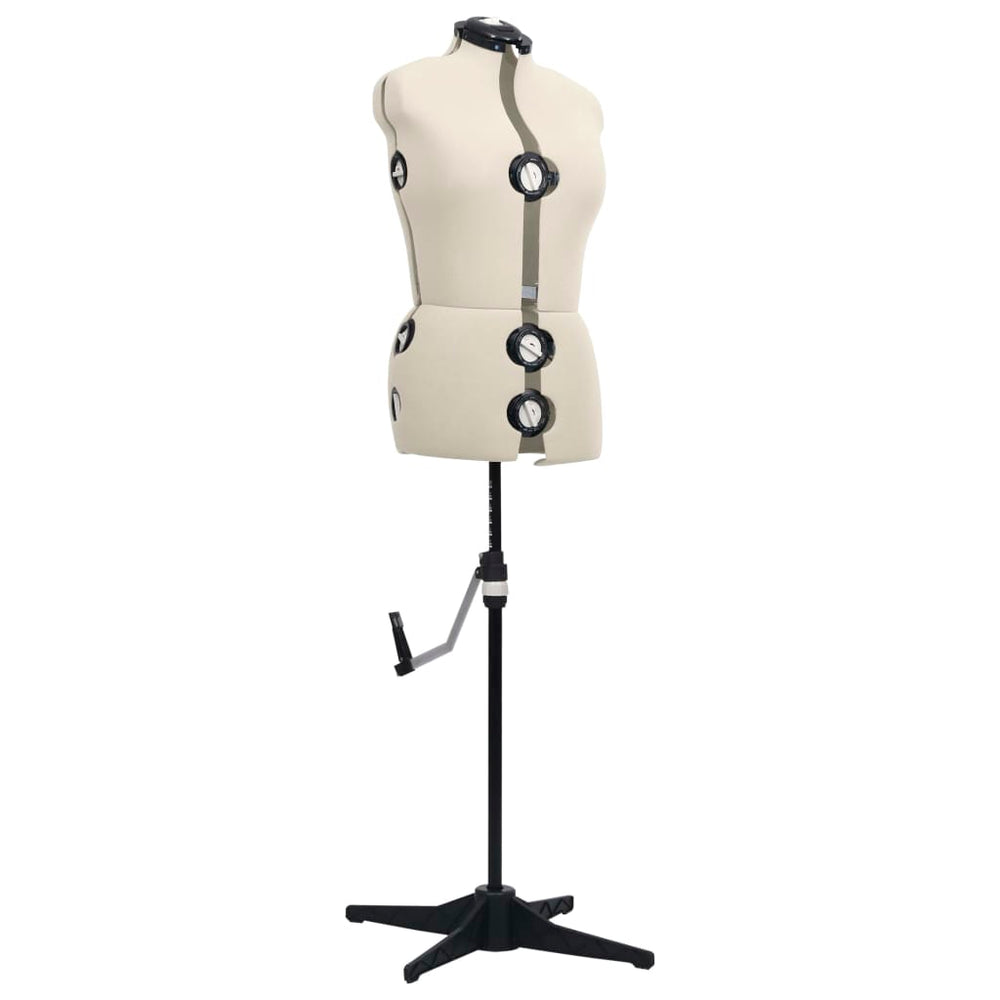vidaXL Mannequin Adjustable Female Cream Size M 40-46