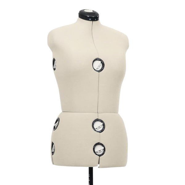 vidaXL Mannequin Adjustable Female Cream Size M 40-46