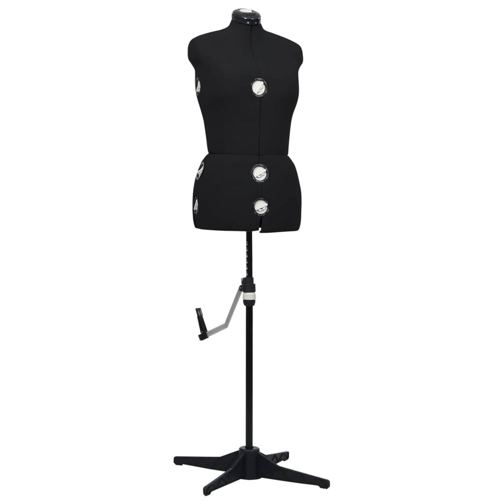 vidaXL Mannequin Dress Form Adjustable Female Black Size M (40-46)