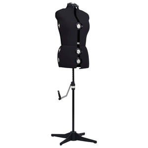 vidaXL Mannequin Dress Form Adjustable Female Black Size M (40-46)