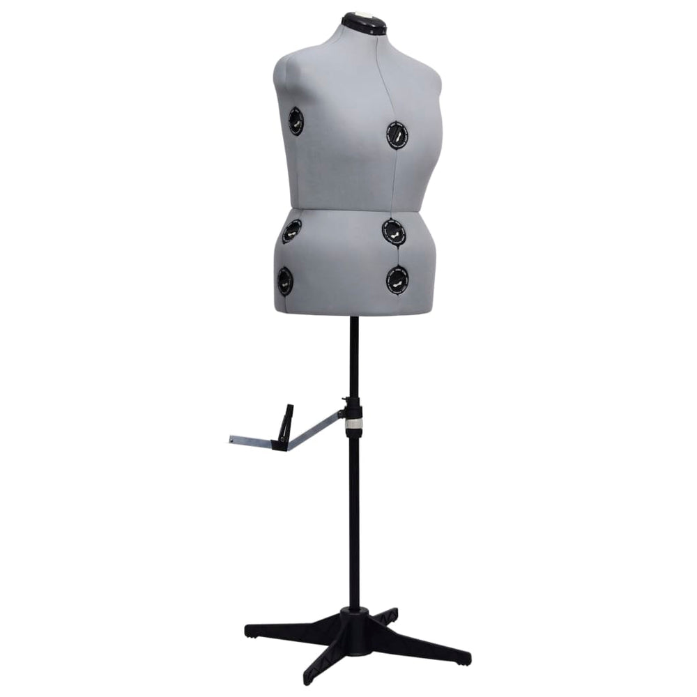 vidaXL Mannequin Adjustable Female Gray L Size 44-50