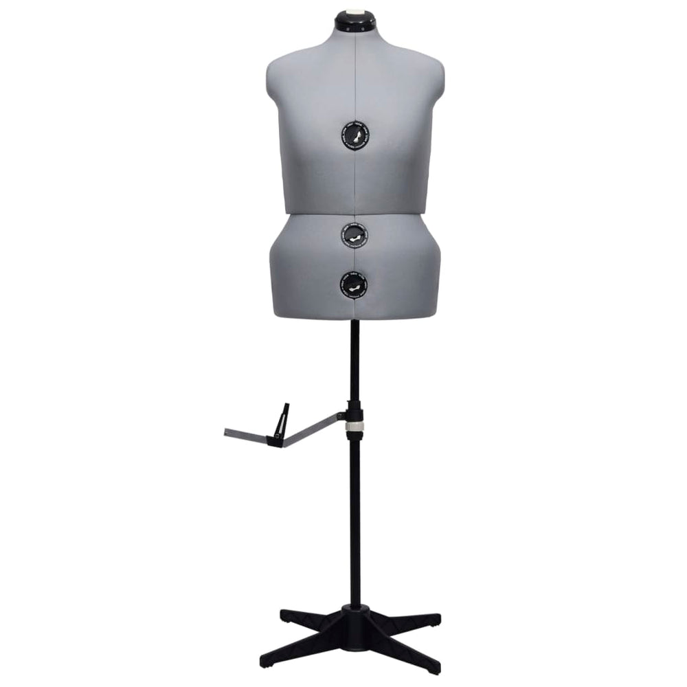 vidaXL Mannequin Adjustable Female Gray L Size 44-50