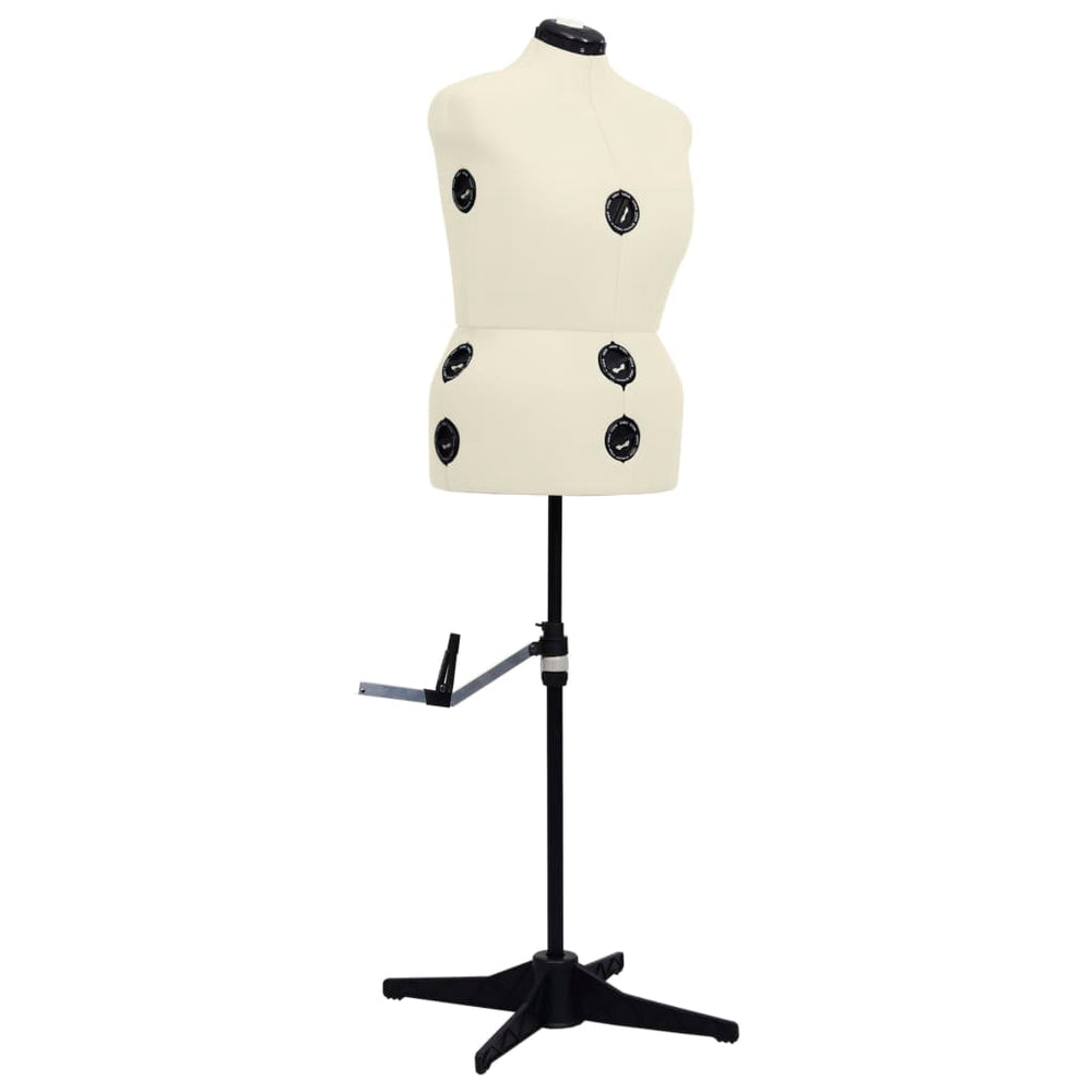vidaXL Mannequin Adjustable Female Cream L Size 44-50