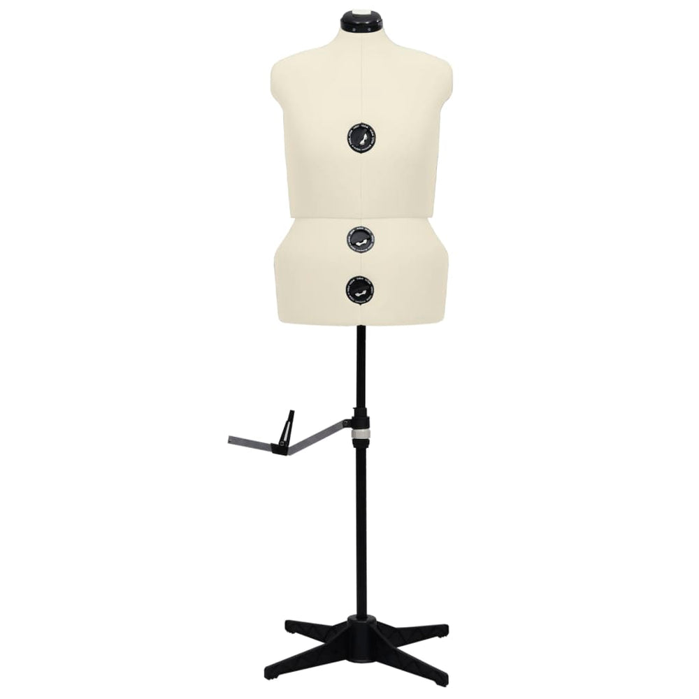vidaXL Mannequin Adjustable Female Cream L Size 44-50