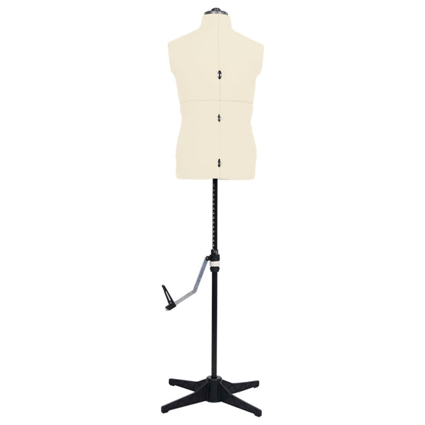 vidaXL Dressmaking Dummy Adjustable Male Cream Size 37-45
