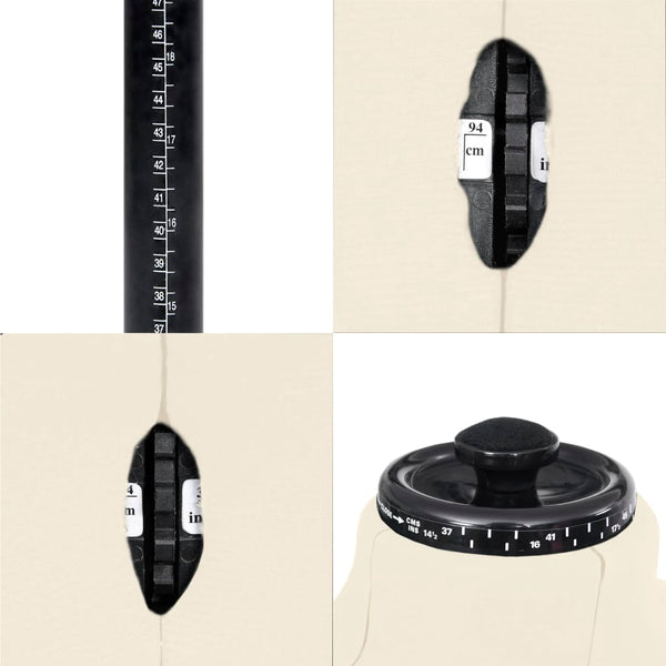 vidaXL Dressmaking Dummy Adjustable Male Cream Size 37-45