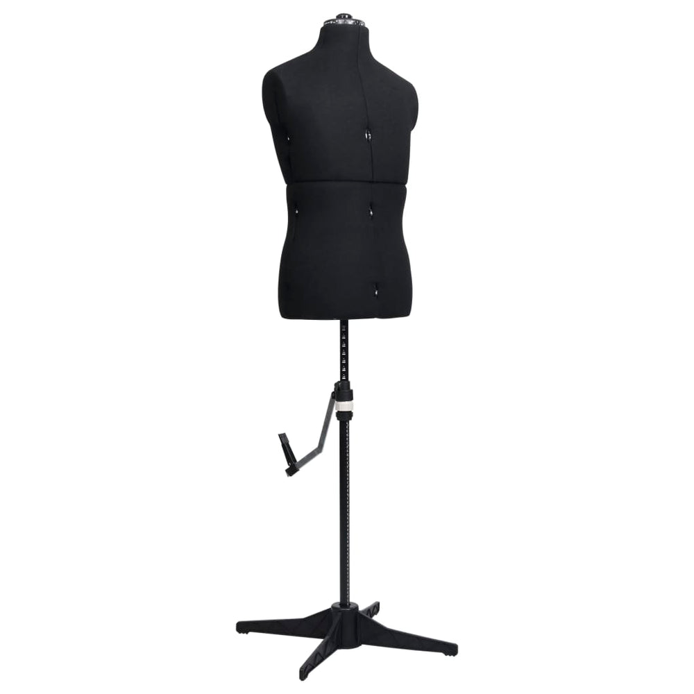 vidaXL Male Mannequin Adjustable Black Size 37-45