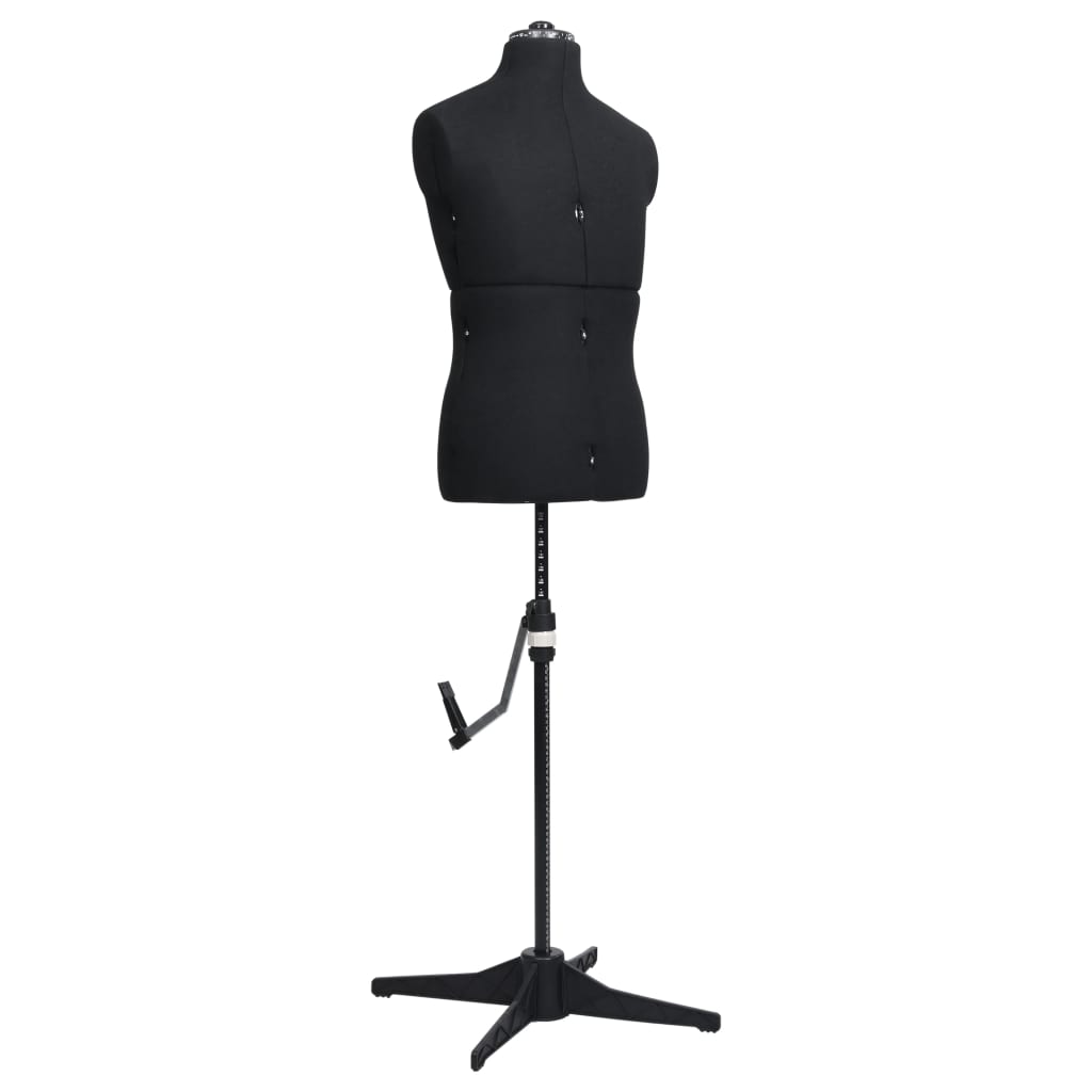 vidaXL Male Mannequin Adjustable Black Size 37-45