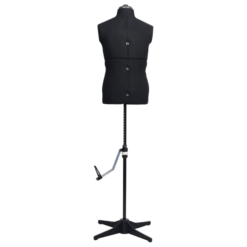 vidaXL Male Mannequin Adjustable Black Size 37-45