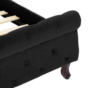vidaXL Bed Frame Black Velvet 90 x 200 cm