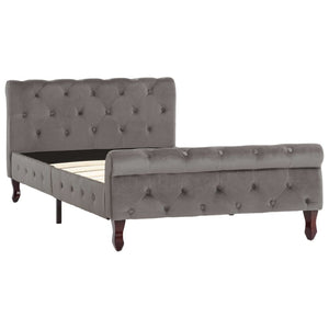 vidaXL Bed Frame Gray Velvet 100 x 200 cm