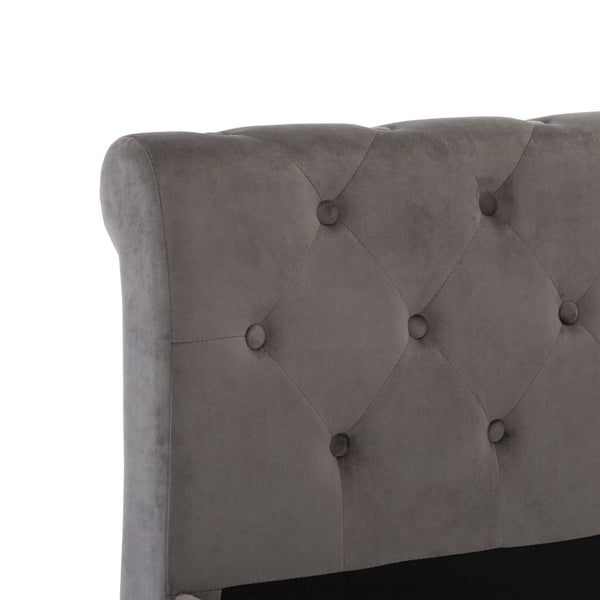 vidaXL Bed Frame Gray Velvet 100 x 200 cm