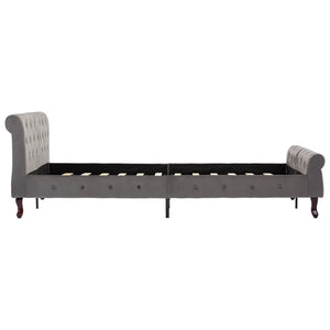 vidaXL Bed Frame Gray Velvet 140 x 200 cm