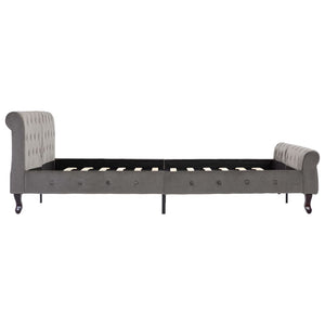 vidaXL Bed Frame Grey Velvet 160 x 200 cm