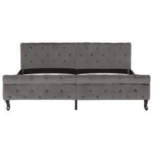 vidaXL Bed Frame Grey Velvet 180 x 200 cm