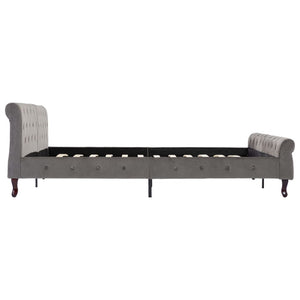 vidaXL Bed Frame Grey Velvet 180 x 200 cm