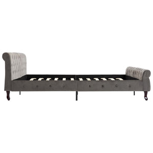 vidaXL Bed Frame Grey Velvet 200x200 cm