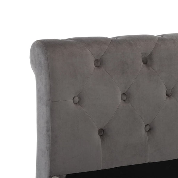 vidaXL Bed Frame Grey Velvet 200x200 cm