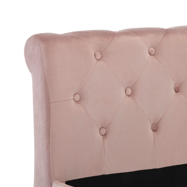 vidaXL Bed Frame Pink Velvet 90x200 cm