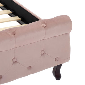 vidaXL Bed Frame Pink Velvet 90x200 cm