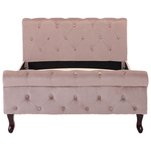 vidaXL Bed Frame Pink Velvet 100 x 200 cm