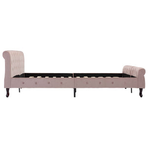 vidaXL Bed Frame Pink Velvet 180x200 cm