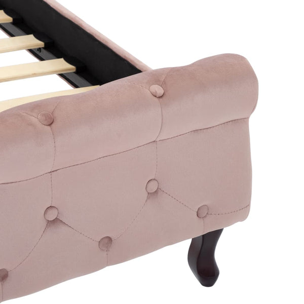 vidaXL Bed Frame Pink Velvet 180x200 cm