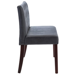 vidaXL Bench 120 cm Grey Suede Look