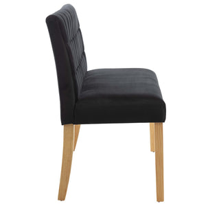 vidaXL Bench 140 cm Black Velvet