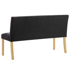vidaXL Bench 140 cm Black Velvet