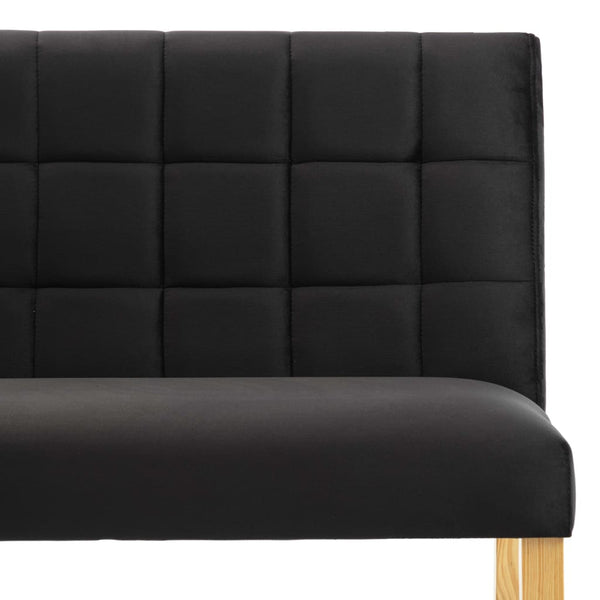 vidaXL Bench 140 cm Black Velvet