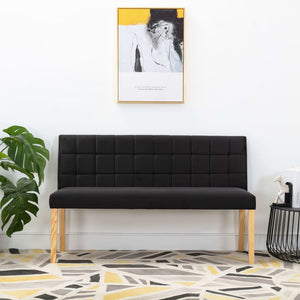 vidaXL Bench 140 cm Black Velvet