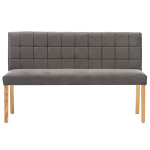vidaXL Bench 140 cm Grey Velvet