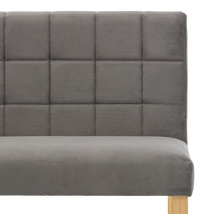 vidaXL Bench 140 cm Grey Velvet