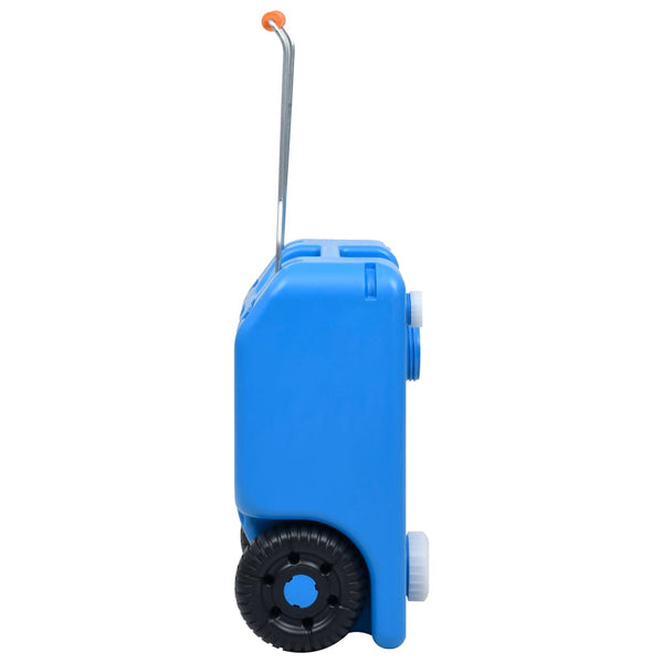 vidaXL Camping Water Tank with Wheels 25 L Blue