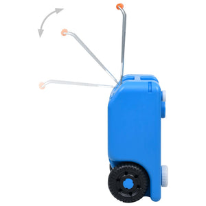 vidaXL Camping Water Tank with Wheels 25 L Blue