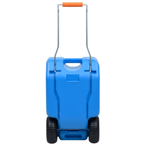 vidaXL Camping Water Tank with Wheels 25 L Blue