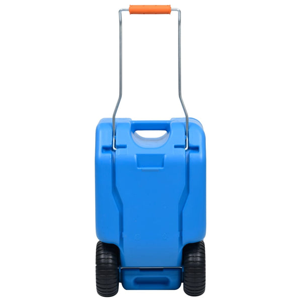 vidaXL Camping Water Tank with Wheels 25 L Blue