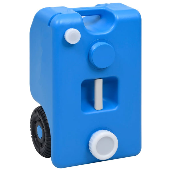 vidaXL Camping Water Tank with Wheels 25 L Blue