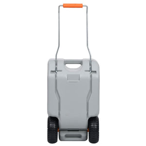 vidaXL Camping Water Tank with Wheels 25 L Grey