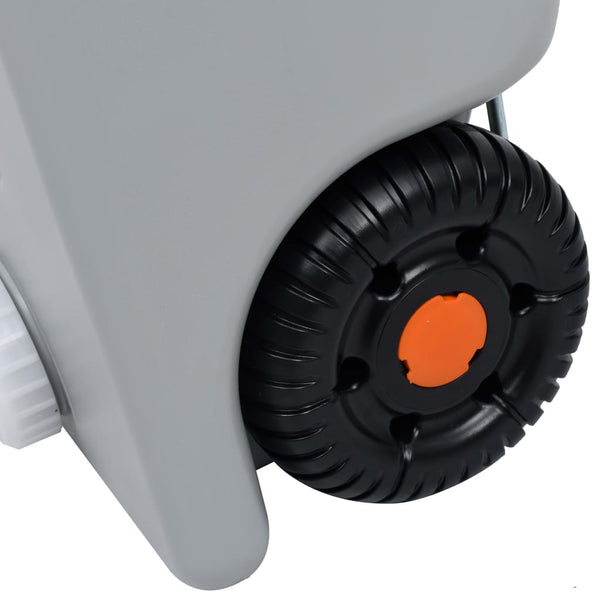 vidaXL Camping Water Tank with Wheels 25 L Grey