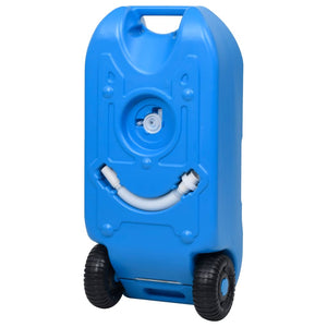 vidaXL Camping Water Tank with Wheels 40 L Blue