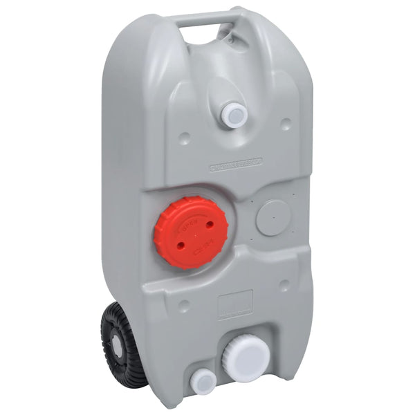 vidaXL Rolling Camping Water Tank 40 L Grey